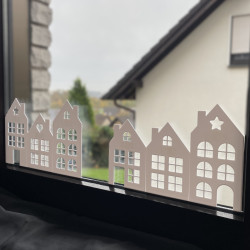 Fensterschmuck | kleines Haus | 5 Varianten | Weihnachtsdorf | Wichtel